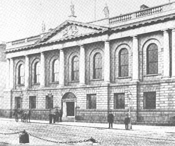 A grim cold columned edifice ...