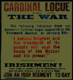 Catholic recruitment poster, Cardinal Logue